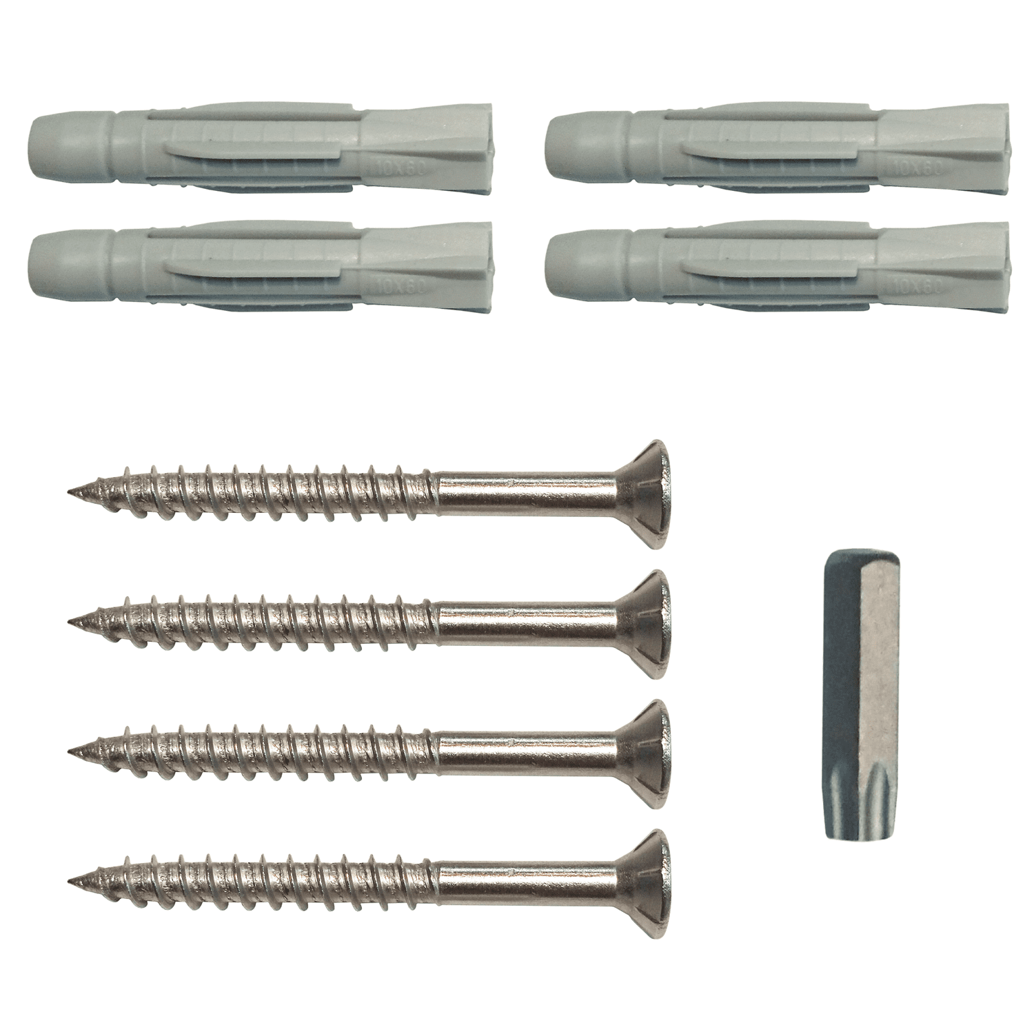 Montageset Gartentüren Edelstahl