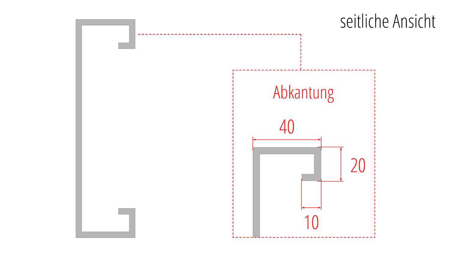 Balkonverkleidung Cortenstahl QL DI VE